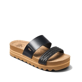 Foto 4 | Sandal Reef Cushion Vista Hi Con Trenza Negra Para Mujer, Talla 5 - Venta Internacional.