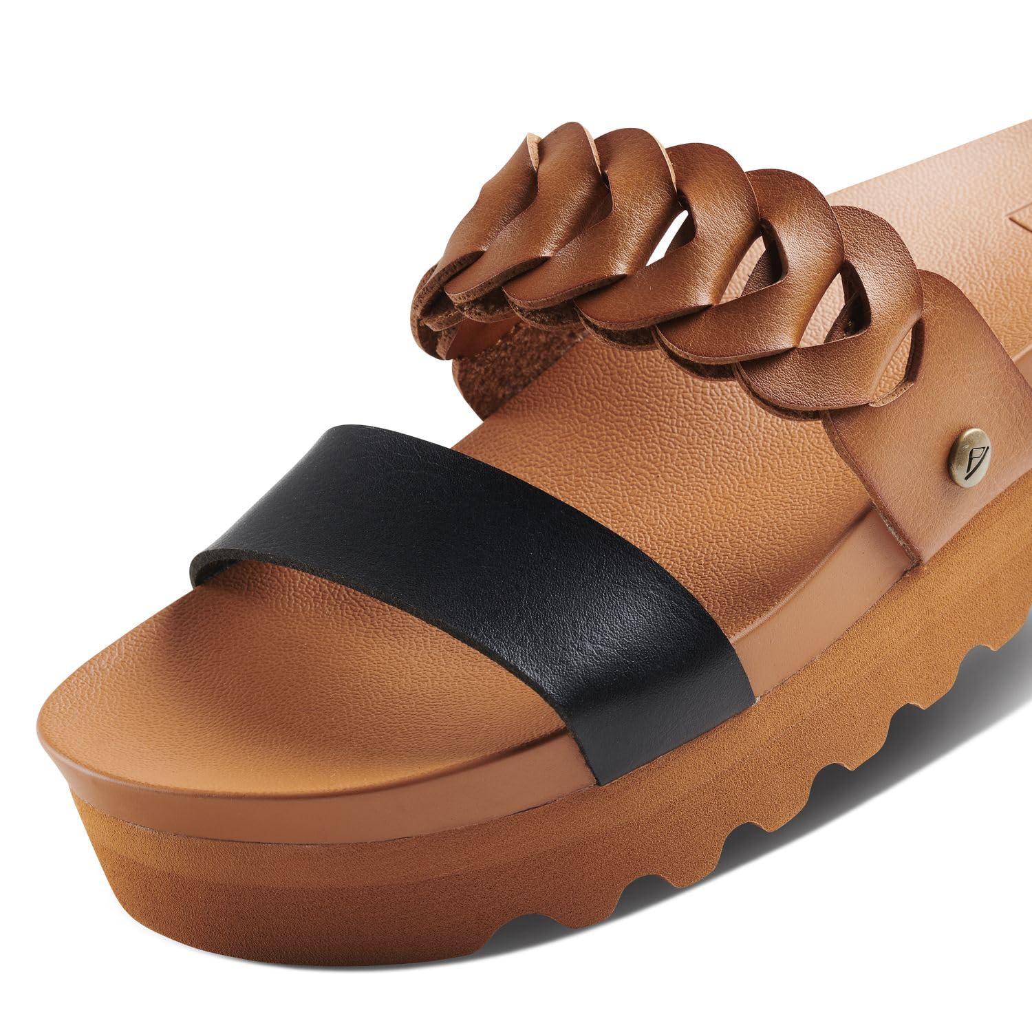Foto 6 pulgar | Sandalia Reef Cushion Vista Hi Twist Para Mujer, Color Coñac/negro 8.5 - Venta Internacional.