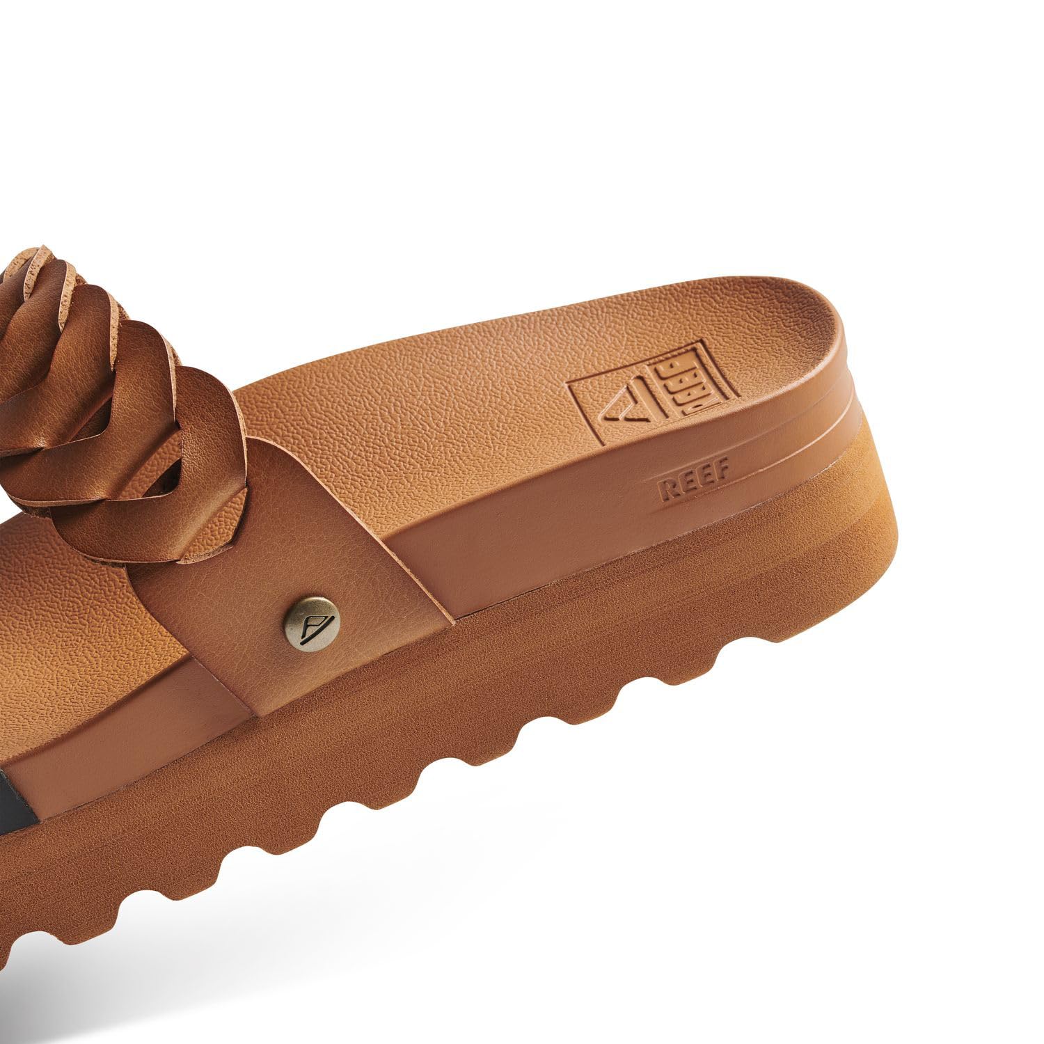 Foto 7 pulgar | Sandalia Reef Cushion Vista Hi Twist Para Mujer, Color Coñac/negro 8.5 - Venta Internacional.