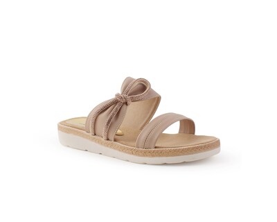 Foto 1 | Sandalia Color Nude Moño Pedrería Material Sintético