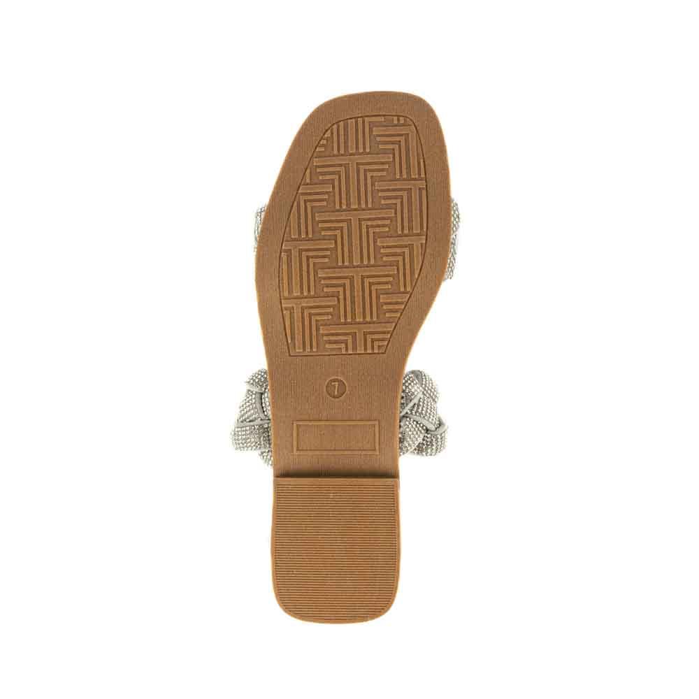 Foto 5 | Sandalia Tiras Flat Brillo Suela Para Mujer Walki Samara Plateado