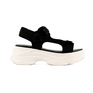 Foto 1 | Sandalia Plataforma Chunky Moda Para Mujer Walki Dominica Negro