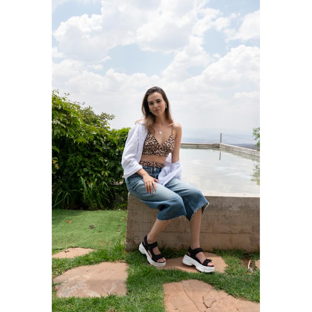 Foto 5 | Sandalia Plataforma Chunky Moda Para Mujer Walki Dominica Negro