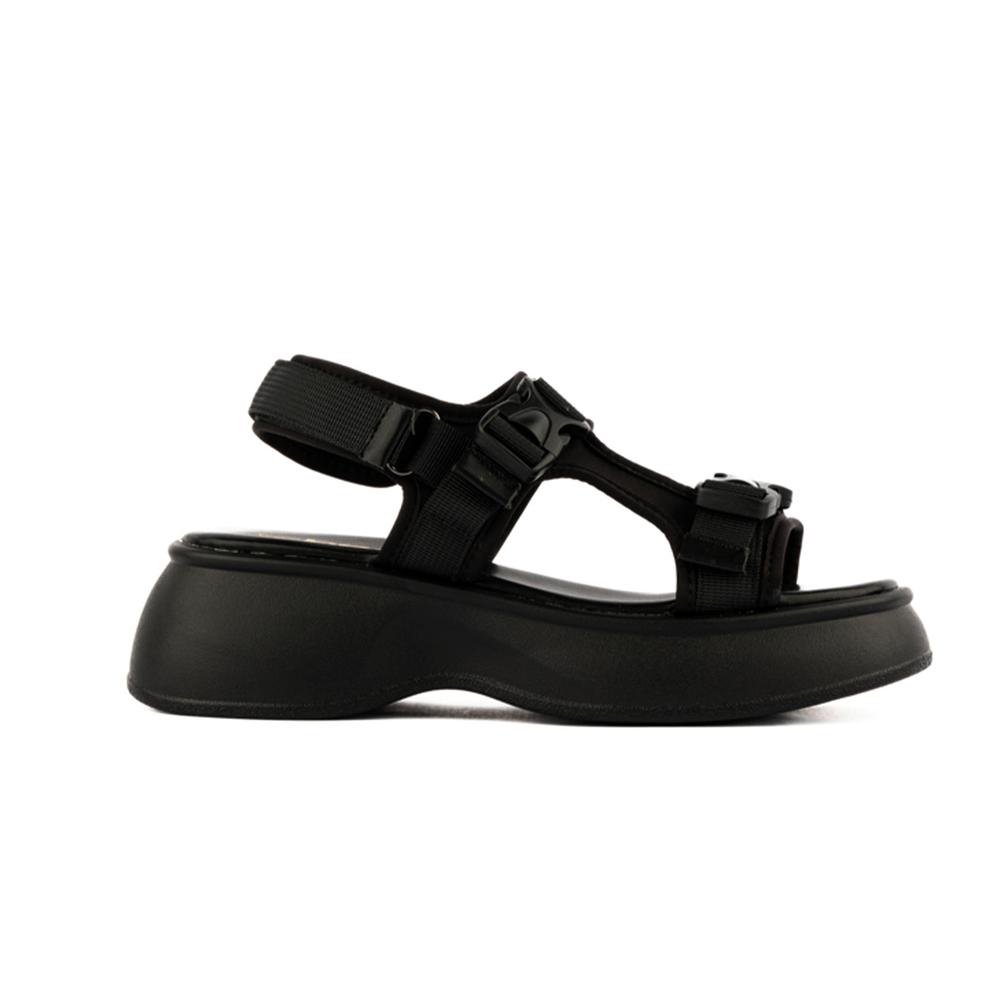 Foto 1 | Sandalia Plataforma Chunky Moda Para Mujer Walki Lucero Negro