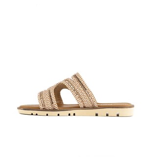 Foto 3 | Sandalia Tiras Flat Casual Boho Para Mujer Walki Clara Dorado