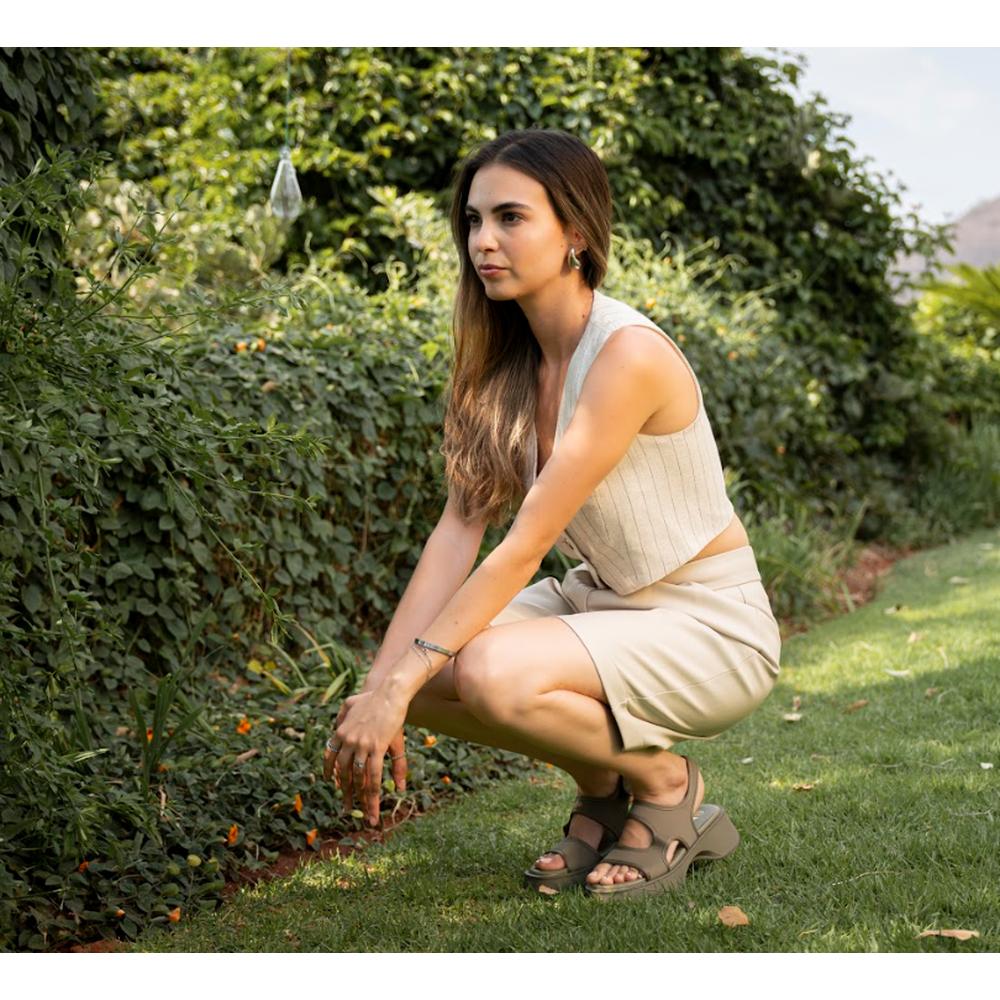 Foto 7 | Sandalia Plataforma Chunky Moda Para Mujer Walki Fabiana Verde
