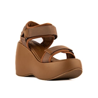 Foto 3 | Plataforma Alpargata Moda 10cm Para Mujer Walki Florencia Cafe