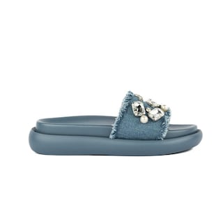 Foto 1 | Sandalia Plataforma Confort Casual Para Mujer Walki Chantal Azul