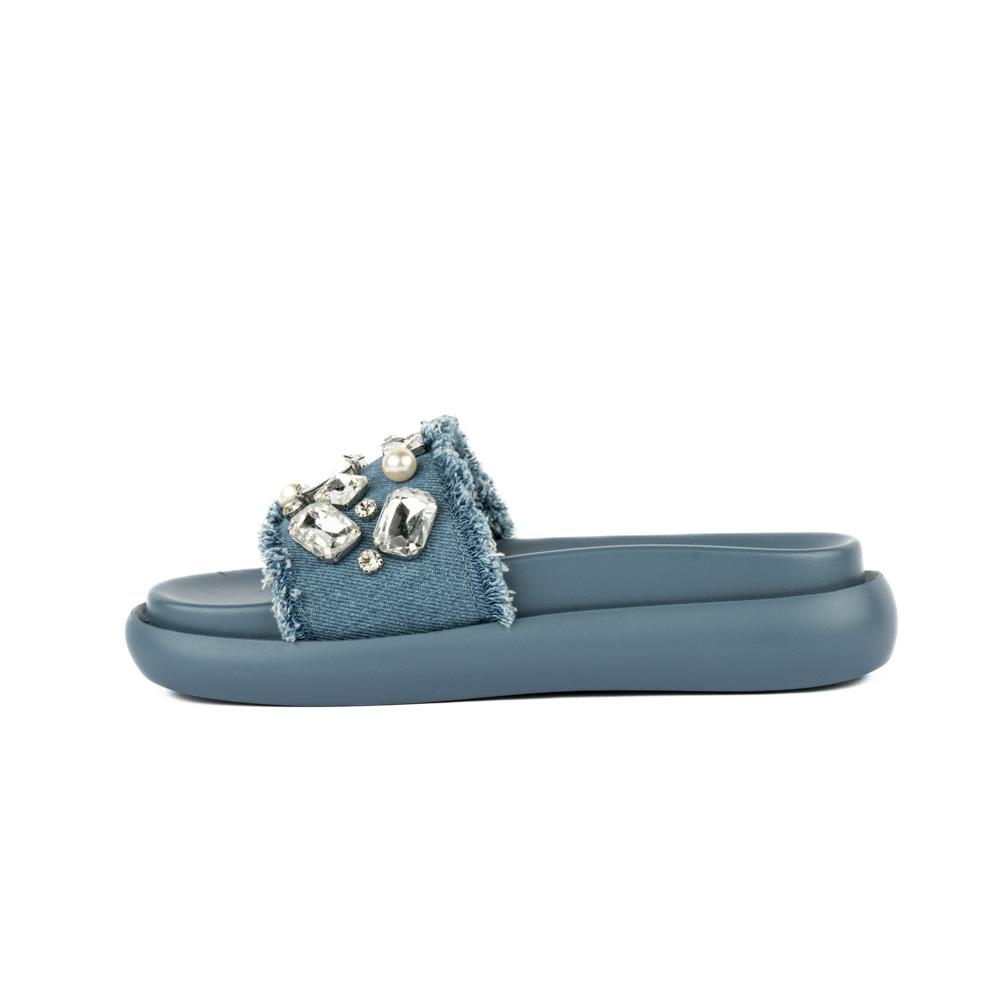 Foto 4 pulgar | Sandalia Plataforma Confort Casual Para Mujer Walki Chantal Azul