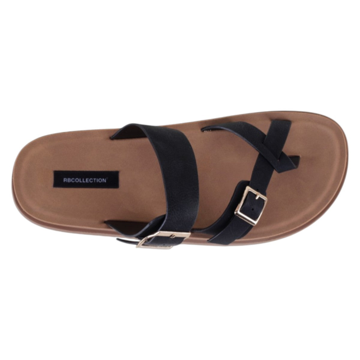 Foto 4 pulgar | Sandalias De Piso Exterior Piel Vegana Color Negro Para Mujer De Rbcollection