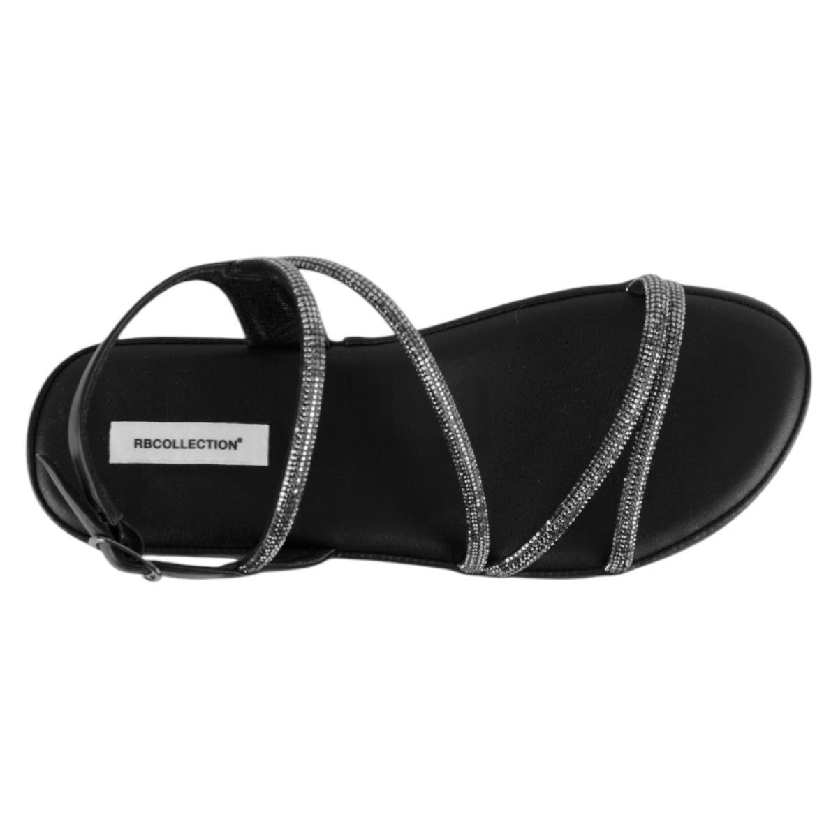 Foto 4 pulgar | Sandalias De Piso Exterior Piel Vegana Color Negro Para Mujer De Rbcollection