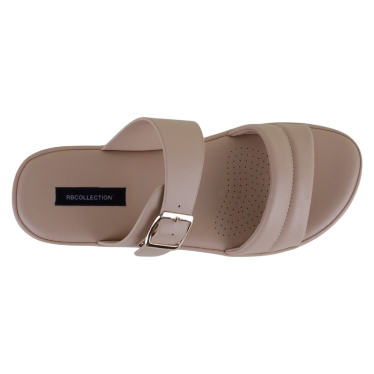 Foto 4 pulgar | Sandalias De Piso Exterior Piel Vegana Color Beige Para Mujer De Rbcollection