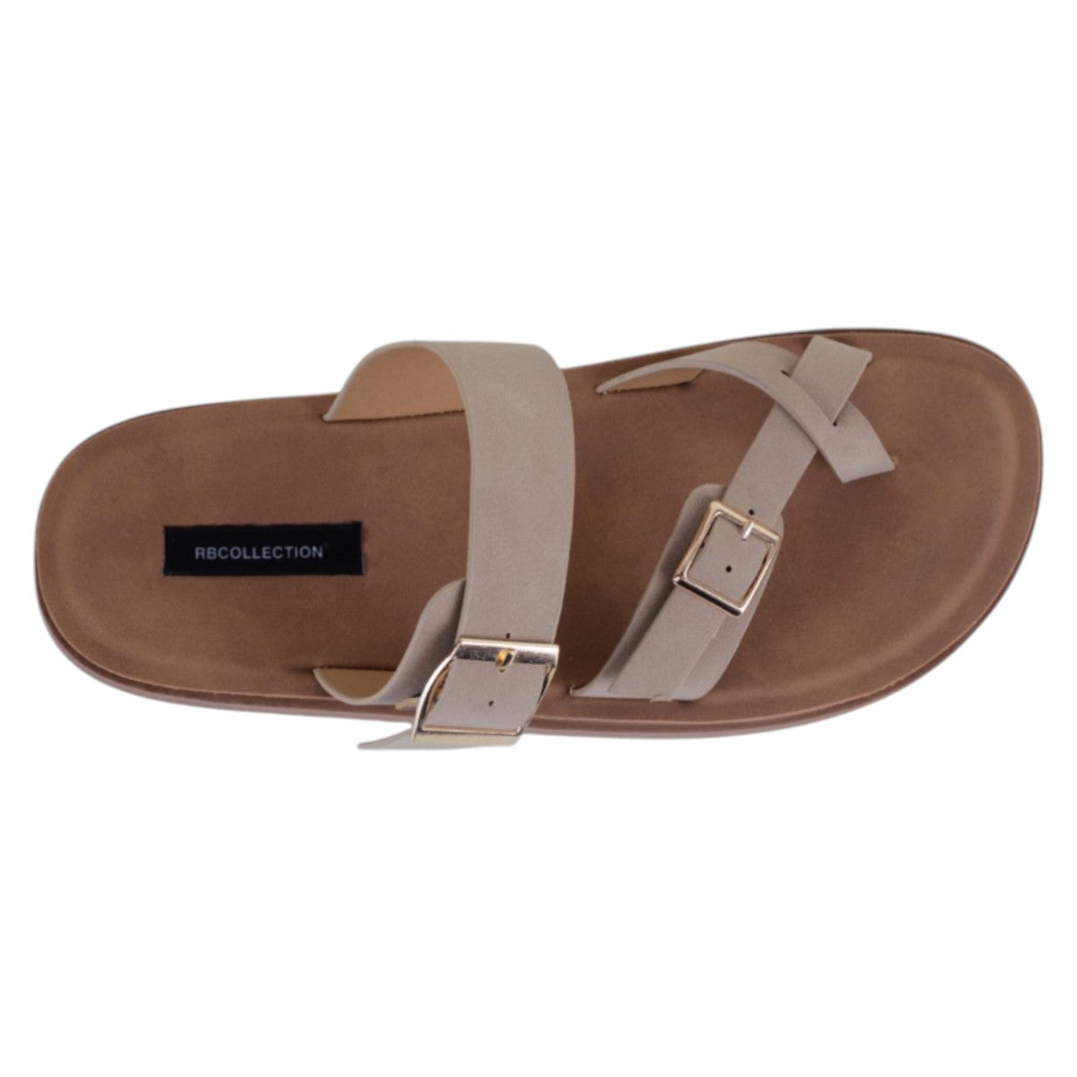 Foto 4 pulgar | Sandalias De Piso Exterior Piel Vegana Color Beige Para Mujer De Rbcollection