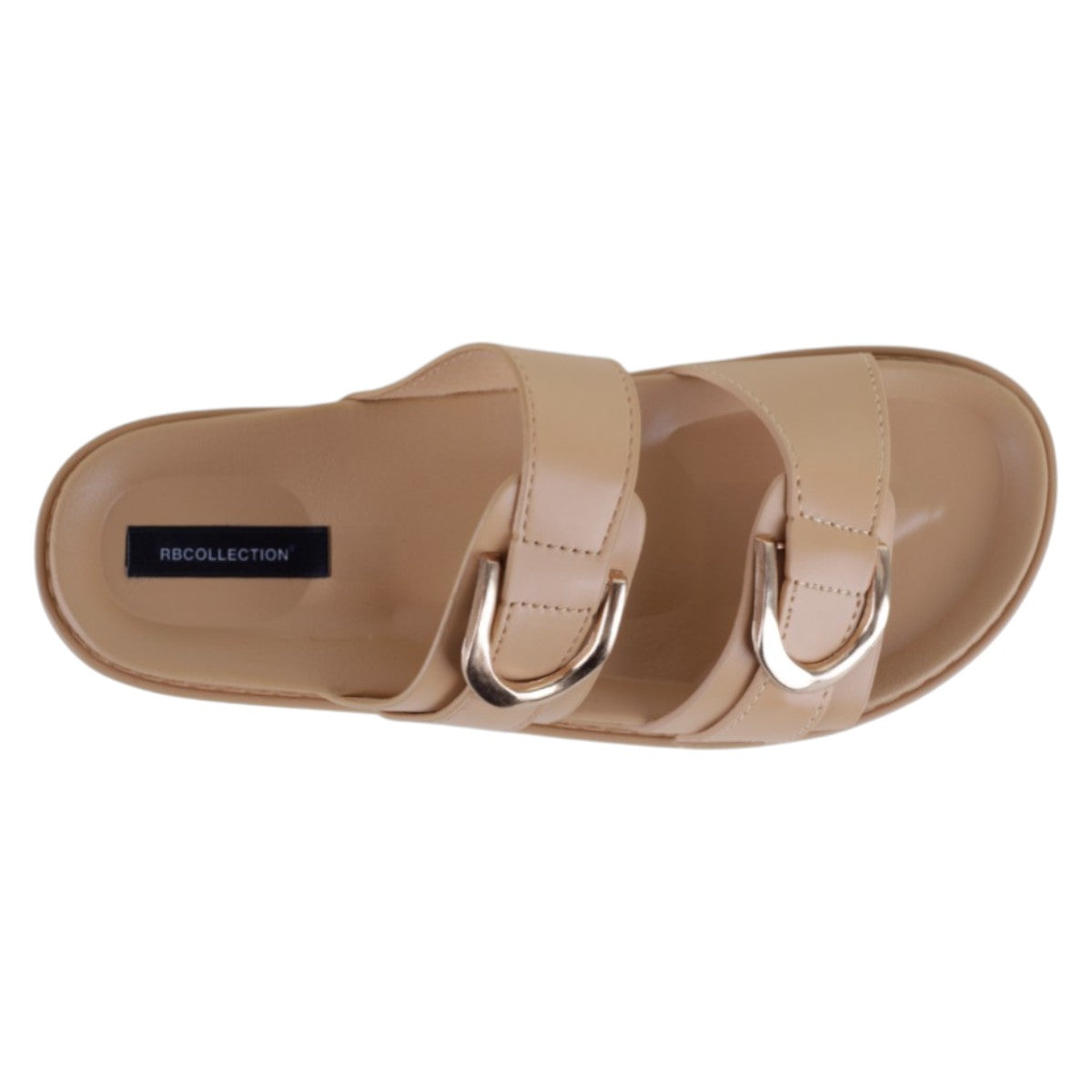 Foto 4 pulgar | Sandalias De Piso Exterior Piel Vegana Color Café Para Mujer De Rbcollection