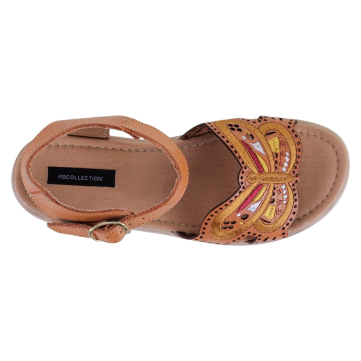 Foto 4 pulgar | Sandalias De Piso Exterior Piel Color Café Para Mujer De Rbcollection