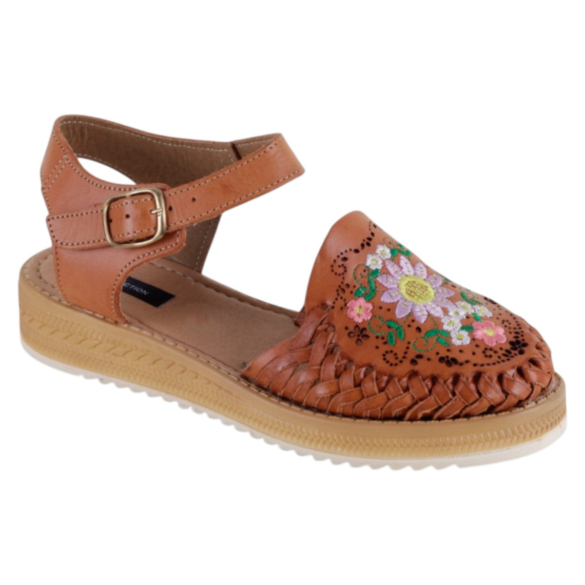 Sandalias De Piso Exterior Piel Color Café Para Mujer De Rbcollection