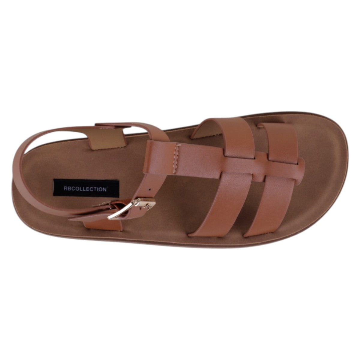 Foto 4 pulgar | Sandalias De Piso Exterior Piel Vegana Color Café Para Mujer De Rbcollection