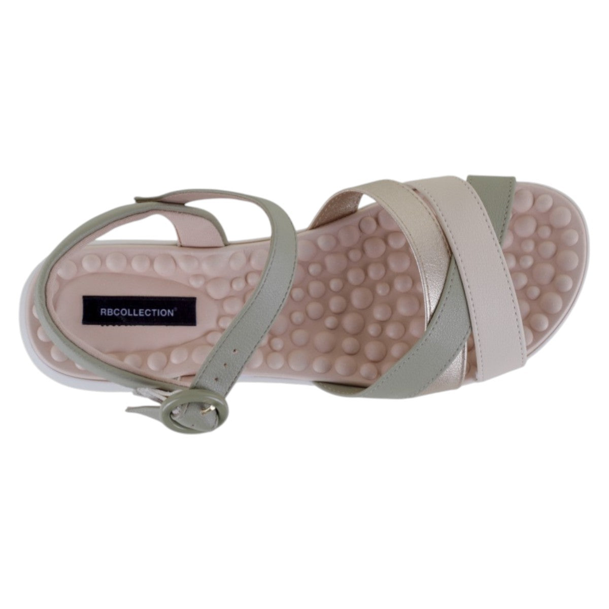 Foto 4 pulgar | Sandalias De Piso Exterior Piel Vegana Color Beige Para Mujer De Rbcollection