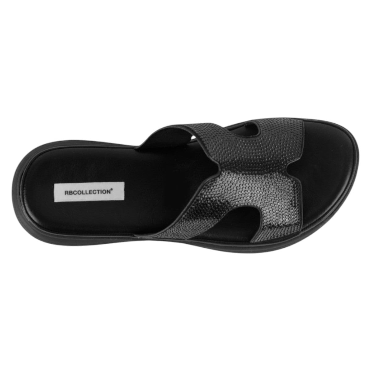 Foto 4 pulgar | Sandalias De Piso Exterior Textil Color Negro Para Mujer De Rbcollection