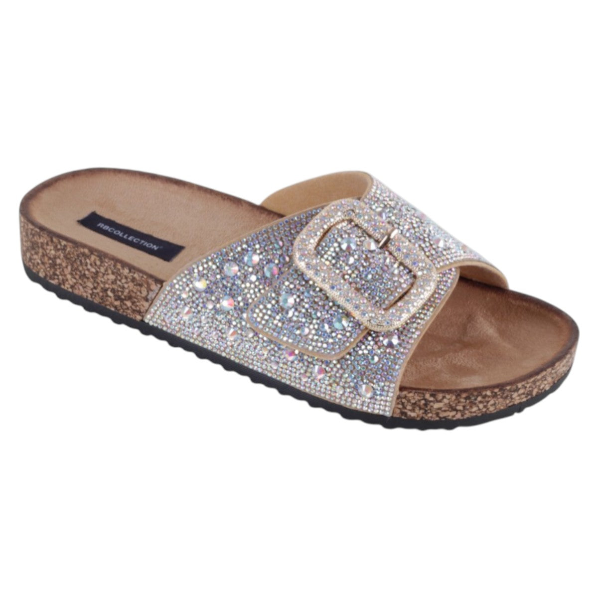 Sandalias De Piso Exterior Sintético Color Plata Para Mujer De Rbcollection