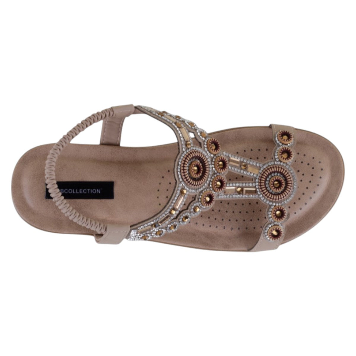 Foto 4 pulgar | Sandalias De Piso Exterior Piel Vegana Color Café Para Mujer De Rbcollection