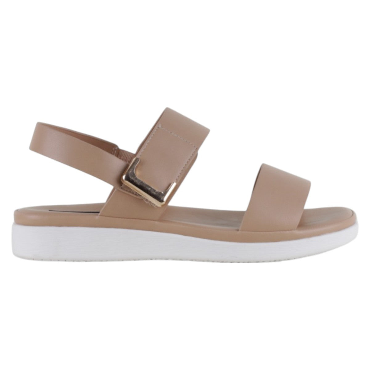 Foto 3 pulgar | Sandalias De Piso Exterior Piel Vegana Color Beige Para Mujer De Rbcollection