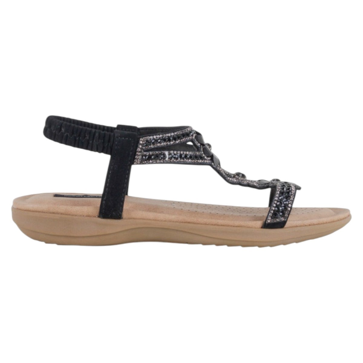 Foto 3 pulgar | Sandalias De Piso Exterior Sintético Color Negro Para Mujer De Rbcollection