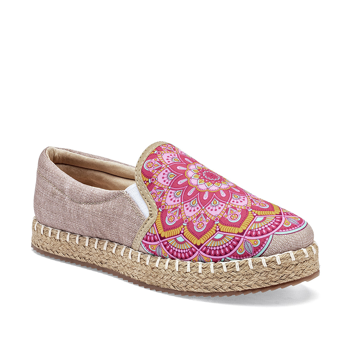 Foto 2 pulgar | Mora Tierra Sandalia Para Mujer Beige Multicolor