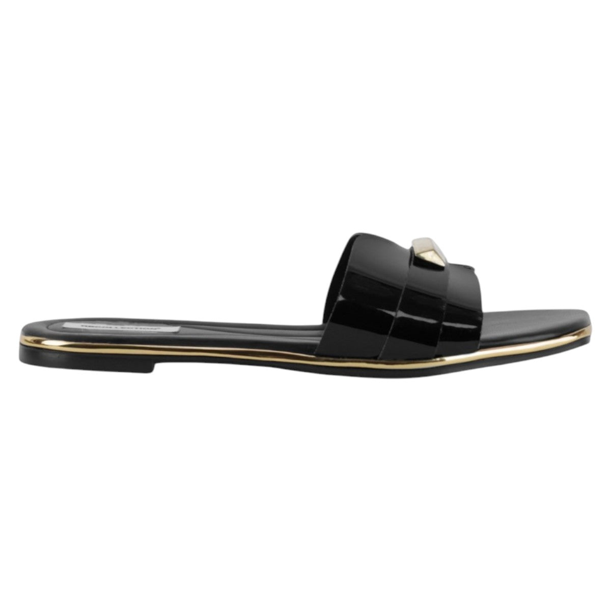 Foto 3 pulgar | Sandalias De Piso Exterior Charol Color Negro Para Mujer De Rbcollection