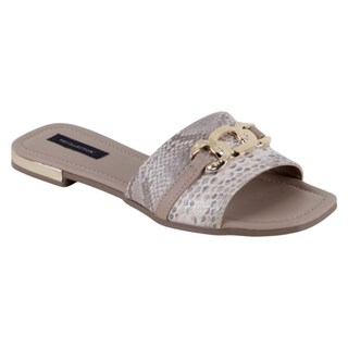 Foto 1 | Sandalias De Piso Exterior Piel Vegana Color Beige Para Mujer De Rbcollection