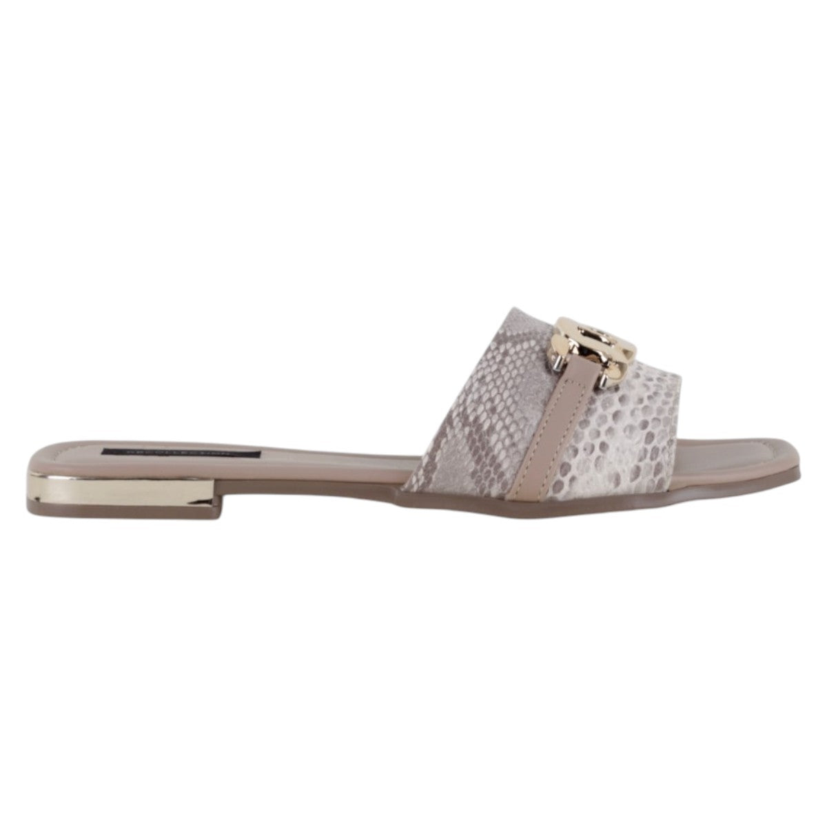 Foto 3 pulgar | Sandalias De Piso Exterior Piel Vegana Color Beige Para Mujer De Rbcollection