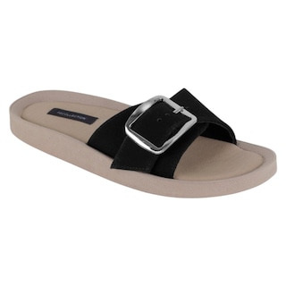 Foto 1 | Sandalias De Piso Exterior Textil Color Negro Para Mujer De Rbbasics