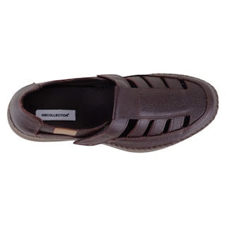 Foto 3 | Sandalias De Piso Exterior Piel Color Café Para Mujer De Rbcollection