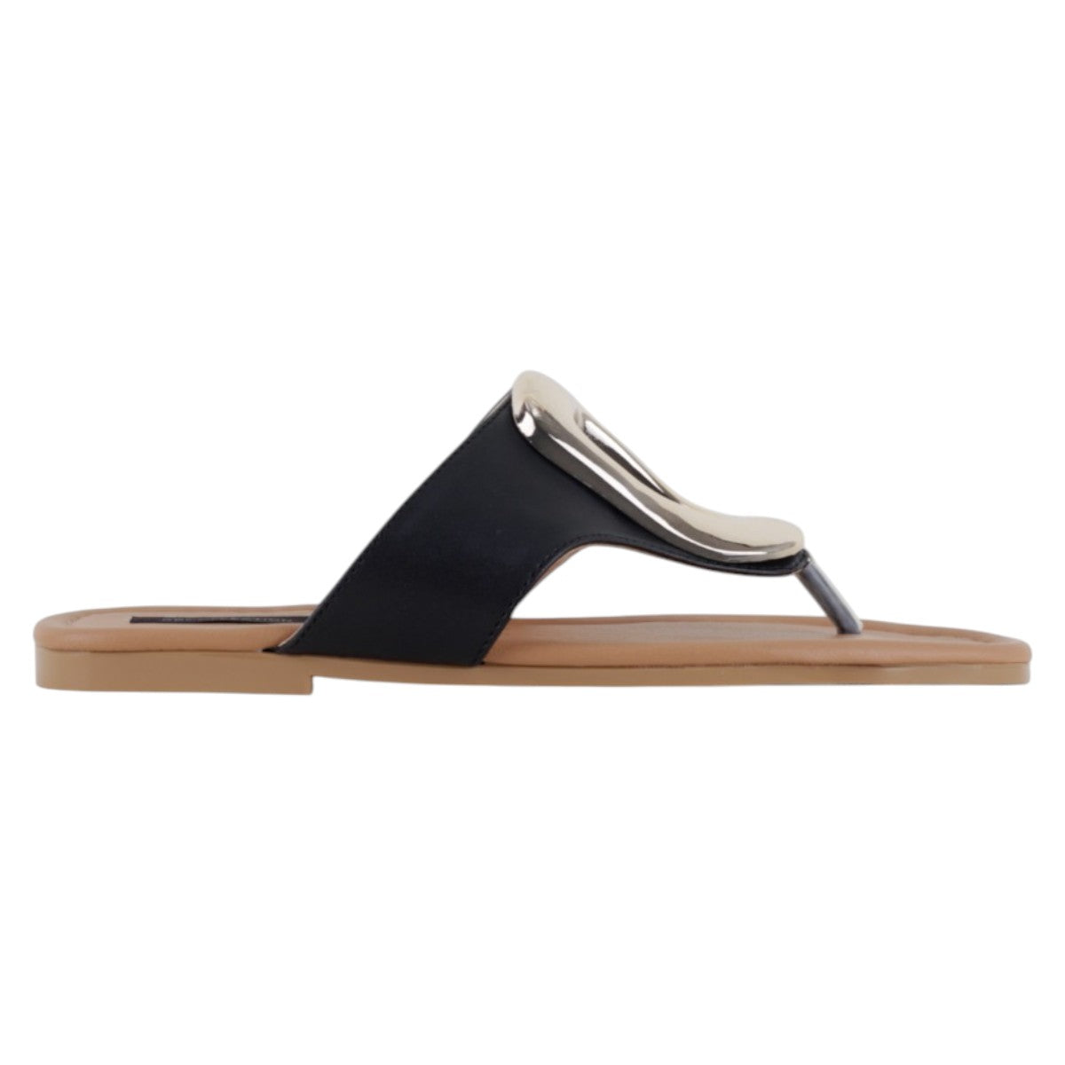 Foto 3 pulgar | Sandalias De Piso Exterior Piel Vegana Color Negro Para Mujer De Rbbasics