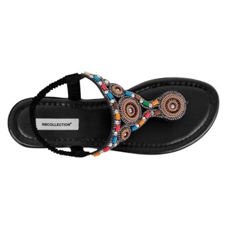 Foto 3 | Sandalias De Piso Exterior Sintético Color Negro Para Mujer De Rbbasics