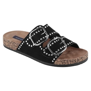 Foto 1 | Sandalias De Piso Exterior Gamuza Color Negro Para Mujer De Rbcollection