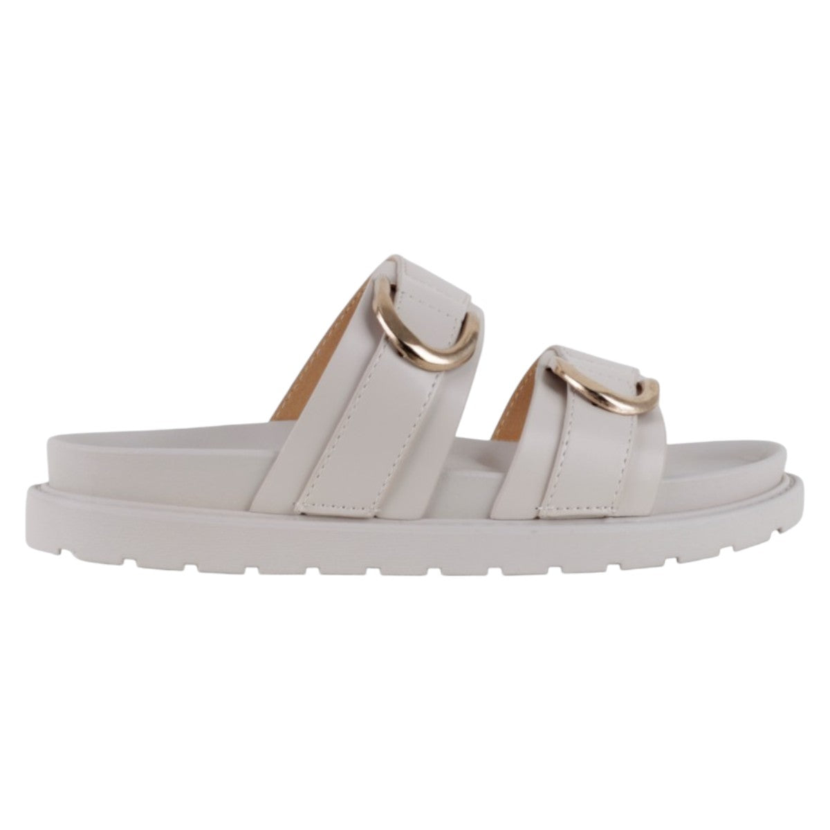 Foto 3 pulgar | Sandalias De Piso Exterior Piel Vegana Color Beige Para Mujer De Rbcollection