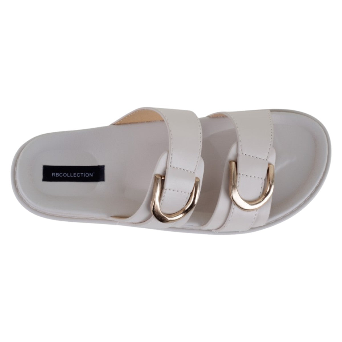 Foto 4 pulgar | Sandalias De Piso Exterior Piel Vegana Color Beige Para Mujer De Rbcollection