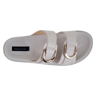 Foto 3 | Sandalias De Piso Exterior Piel Vegana Color Beige Para Mujer De Rbcollection