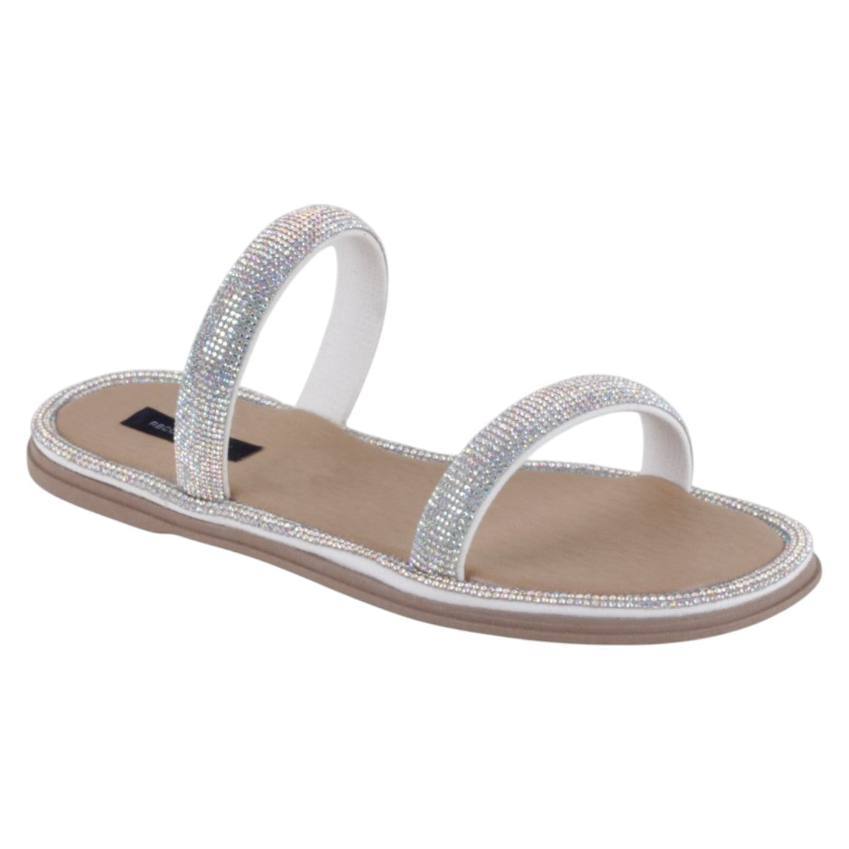 Foto 1 | Sandalias De Piso Exterior Sintético Color Plata Para Mujer De Rbcollection