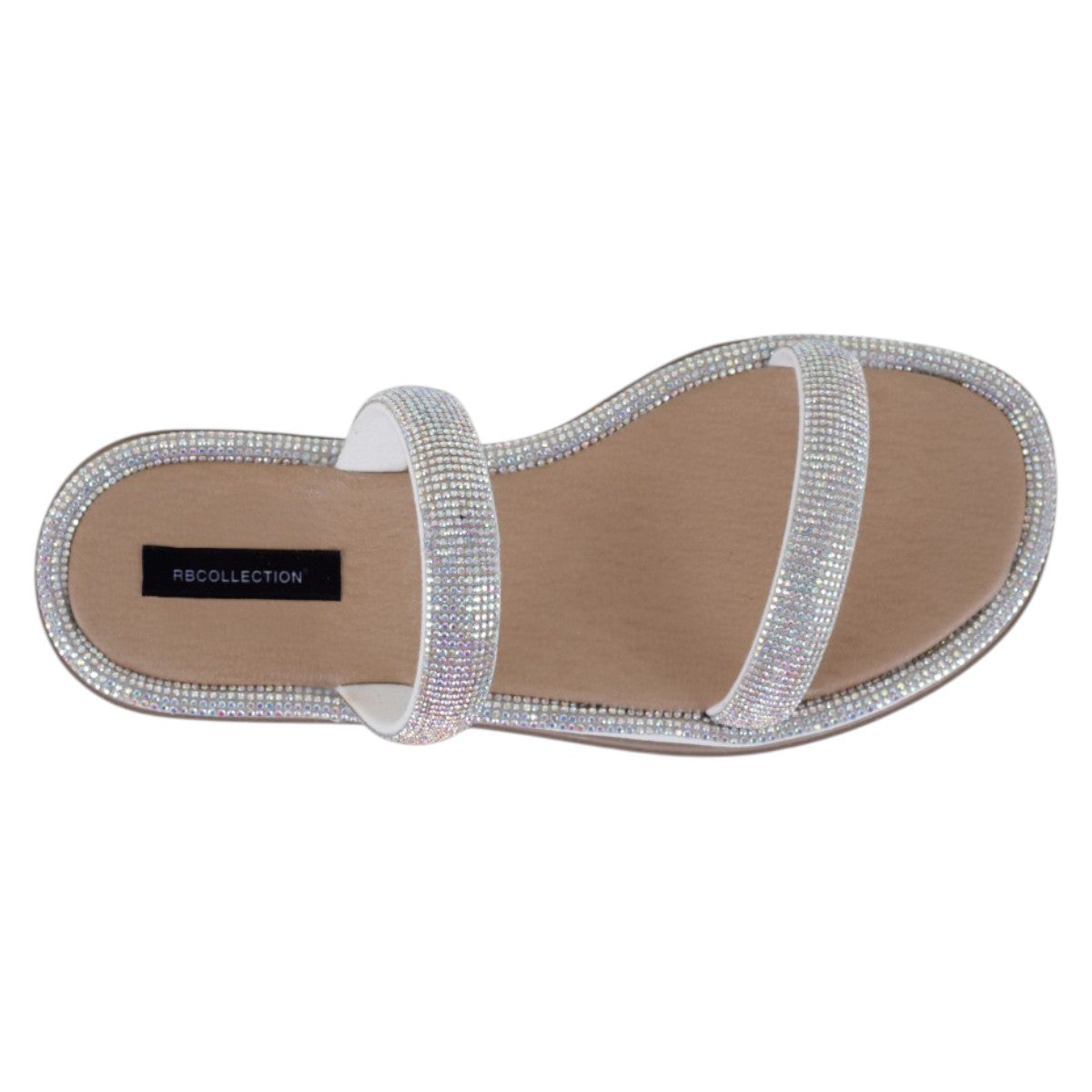 Foto 3 | Sandalias De Piso Exterior Sintético Color Plata Para Mujer De Rbcollection