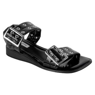 Foto 1 | Sandalias De Piso Exterior Charol Color Negro Para Mujer De Rbcollection