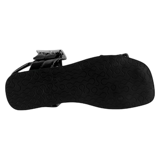 Foto 4 | Sandalias De Piso Exterior Charol Color Negro Para Mujer De Rbcollection