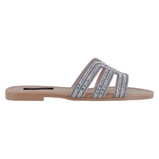 Foto 2 | Sandalias De Piso Exterior Sintético Color Plata Para Mujer De Rbcollection