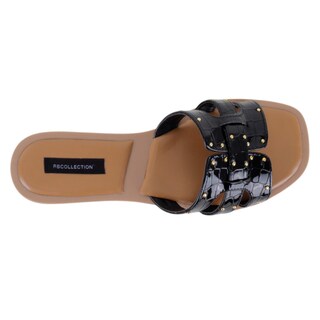 Foto 3 | Sandalias De Piso Exterior Charol Color Negro Para Mujer De Rbcollection