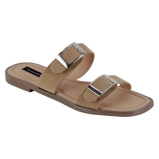 Foto 1 | Sandalias De Piso Exterior Textil Color Café Para Mujer De Rbbasics