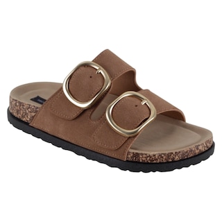 Foto 1 | Sandalias De Piso Exterior Gamuza Sintética Color Café Para Mujer De Rbcollection