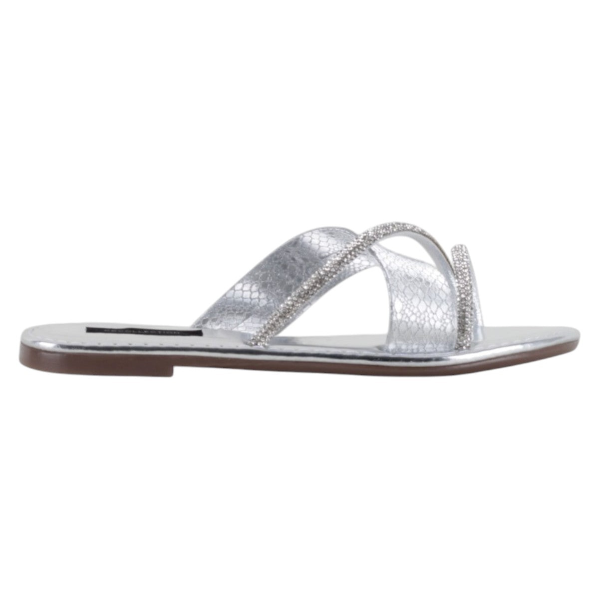 Foto 3 pulgar | Sandalias De Piso Exterior Sintético Color Plata Para Mujer De Rbbasics
