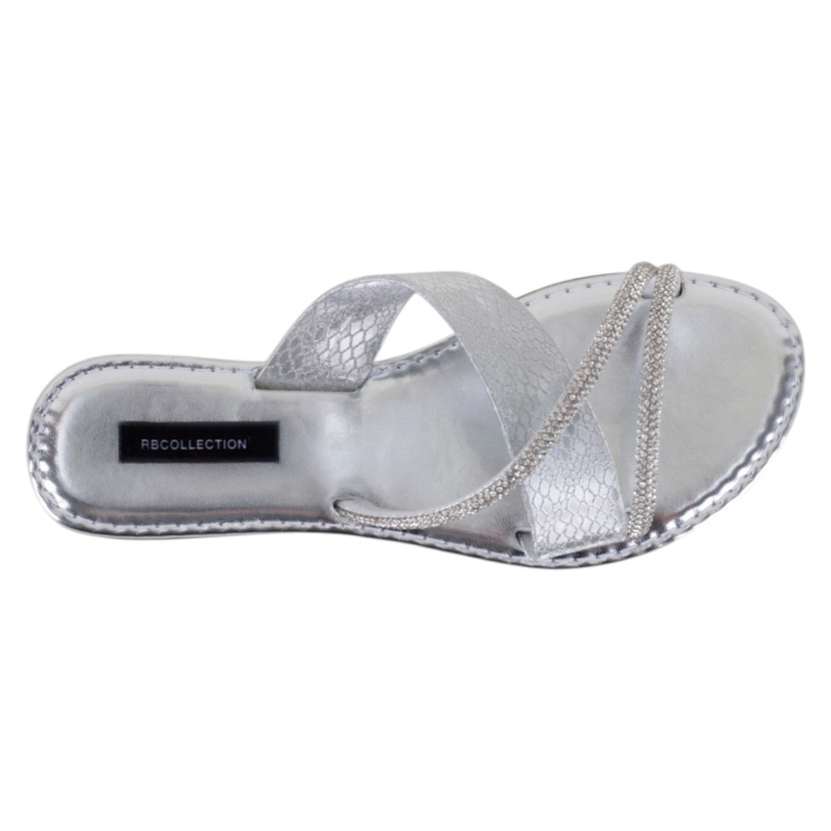 Foto 4 pulgar | Sandalias De Piso Exterior Sintético Color Plata Para Mujer De Rbbasics