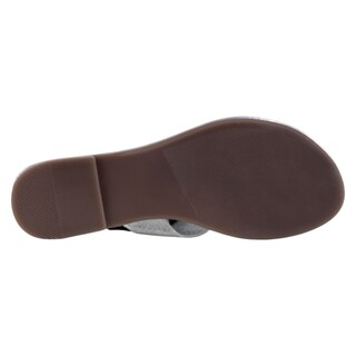 Foto 4 | Sandalias De Piso Exterior Sintético Color Plata Para Mujer De Rbbasics